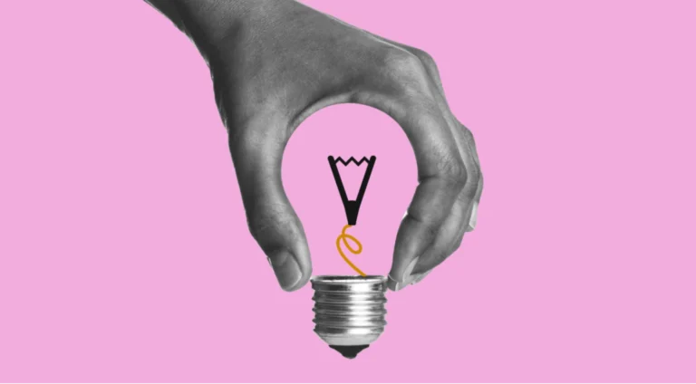 Illustration i form av en glödlampa för Shoppas Creative Designs Studios